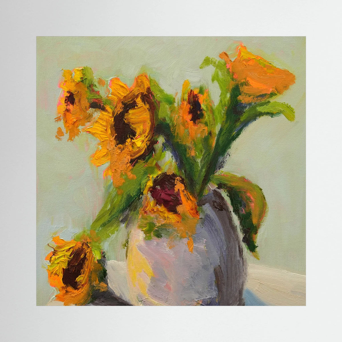 Sunflower Still Life Fine Art Canvas Print
